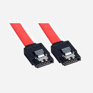 Lindy Câble SATA 0.5m Rouge - SATA III 7-Pin Mâle/Mâle Coudé 90° - avec Cliquet de Verrouillage - Rétrocompatible SATA II/I - Réf. 33450 - Miniature 1