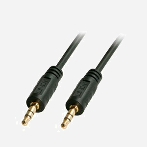 Lindy 35643 : Câble audio 3.5mm Mâle/Mâle 3m Noir, AWG28, connecteurs droits – Spécifications détaillées disponibles.