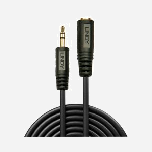 Lindy Câble Audio Extension 3m, Connecteur 3.5mm Mâle vers 3.5mm Femelle, Noir, AWG28, Facteur de Forme Droit - Miniature 2