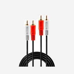 Lindy 35664 - Câble Audio 10m - 2x RCA Mâle vers 2x RCA Mâle - AWG28 - Rouge/Blanc - Facteur de forme connecteur droit - Miniature 2