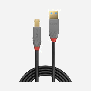 Lindy 36744 Câble USB 3.2 Gen 1 (3.1 Gen 1) A vers B, 5m, Noir, Contacts Or, Cuivre Étamé, AWG 26/28, Débit 5Gbit/s, Double Blindage, PVC - Miniature 2