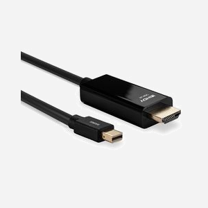 Lindy 36928 Câble Adaptateur Vidéo 3m Mini DisplayPort vers HDMI Type A (Standard) Noir - Résolution 3840x2160 pixels (4K) - Modes Vidéo 1080p - Mâle/Mâle - Miniature 3