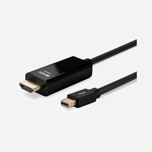 Lindy 36928 Câble Adaptateur Vidéo 3m Mini DisplayPort vers HDMI Type A (Standard) Noir - Résolution 3840x2160 pixels (4K) - Modes Vidéo 1080p - Mâle/Mâle - Miniature 5