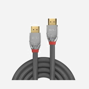 Lindy 37875 Câble HDMI 2.0 High Speed Cromo Line 7.5m, Type A, 4K 60Hz, 18Gbit/s, AWG26, Contacts Or, Triple Blindage, Gris - Miniature 2