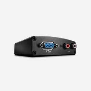 Lindy 38165 Convertisseur VGA + Audio vers HDMI, Modes vidéo 480i-1080p, Bande passante 6.75 Gbit/s, Alimentation 100-240V, 87x66x25mm - Miniature 1