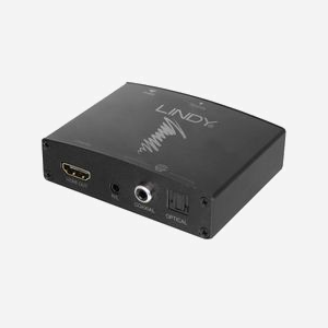 Lindy 38167 Extracteur Audio HDMI 4K, HDCP 1.4, Sorties Optique/Coaxiale/Analogique, Audio Dolby Digital 5.1/DTS-HD, Alimentation USB, Bypass CEC - Miniature 2
