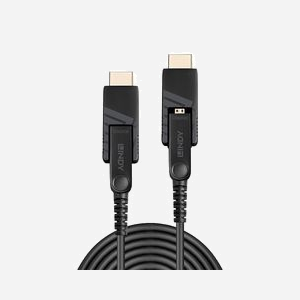 Lindy 38320 Câble Hybride HDMI 2.0 Micro (Type D) 10m, 4K 60Hz, 18Gbit/s, AWG24, Connecteurs Or, Diamètre 4.5mm, RoHS