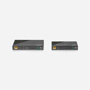 Lindy 38346 Kit Émetteur/Récepteur AV HDBaseT 4K@60Hz, HDCP 2.2, portée 70m Cat6a, EDID, CEC, IR 20-60kHz, HDMI 2.0, USB 2.0, Toslink, Noir - Miniature 4