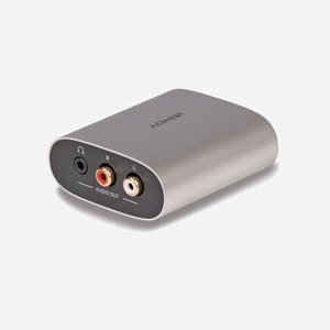Lindy 38362 Convertisseur Audio Argent, HDMI 1.3 vers Audio Stéréo & Casque, Fréquence 20-20000Hz, USB Micro-B, 192kHz, S/N 101dB, 70x65x27mm