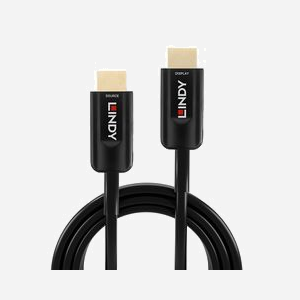 Lindy 38381 Câble HDMI 2.1 15m, Type A (Standard) Mâle-Mâle, 48 Gbit/s, ARC, HDR10+, Contacts Or, AWG24, Fibre Optique/Cuivre, Noir - Miniature 2
