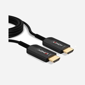 Lindy 38381 Câble HDMI 2.1 15m, Type A (Standard) Mâle-Mâle, 48 Gbit/s, ARC, HDR10+, Contacts Or, AWG24, Fibre Optique/Cuivre, Noir - Miniature 3