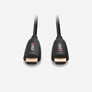 Lindy 38515 - Câble HDMI 2.1 Fibre Optique 50m - Connecteurs Type A Mâle - Résolution 7680x4320 (8K) 120Hz - 48 Gbit/s - AWG23 - Noir - Miniature 4