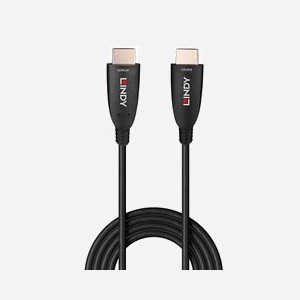 Lindy 38515 - Câble HDMI 2.1 Fibre Optique 50m - Connecteurs Type A Mâle - Résolution 7680x4320 (8K) 120Hz - 48 Gbit/s - AWG23 - Noir - Miniature 2