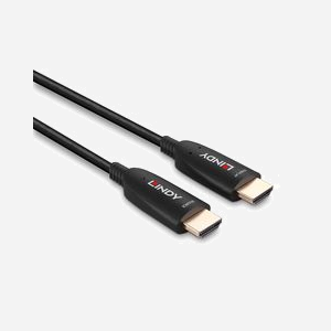 Lindy 38515 - Câble HDMI 2.1 Fibre Optique 50m - Connecteurs Type A Mâle - Résolution 7680x4320 (8K) 120Hz - 48 Gbit/s - AWG23 - Noir - Miniature 3
