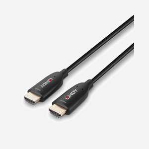Lindy 38515 - Câble HDMI 2.1 Fibre Optique 50m - Connecteurs Type A Mâle - Résolution 7680x4320 (8K) 120Hz - 48 Gbit/s - AWG23 - Noir - Miniature 5