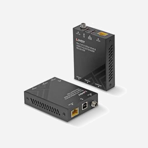 Lindy 39383 KVM Extender HDMI 2.0, USB 1.1, Cat6 jusqu'à 70m, 3840x2160 30Hz, Émetteur/Récepteur, Alimentation Incluse