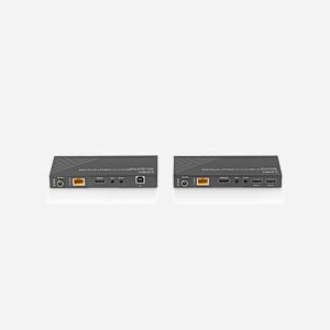 Lindy Extender KVM HDBaseT 150m - HDMI 4K60, USB 2.0, IR - Cat.6 - Résolution 3840x2160 - HDCP 2.2 - Alimentation PoC - Métal - Miniature 4