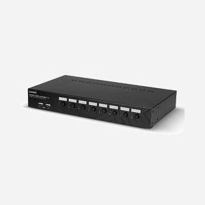 Lindy 39540 Commutateur KVM 8 Ports DisplayPort 4K 60Hz, Hub USB 2.0, Montage Rack 1U, Résolution 3840x2160, Audio, Noir - Miniature 5