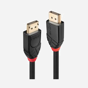 Lindy 41078 Câble DisplayPort 1.2 Actif 10m Noir - 3840x2160 60Hz, AWG28, Cuivre, Triple Blindage, Connecteurs Plaqué Or, RoHS, CE, FCC, REACH