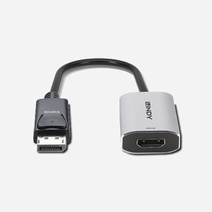 Lindy 41094 Convertisseur DisplayPort 1.4 vers HDMI 2.1 8K@60Hz, 4K@120Hz, HDCP 2.2, HDR, 0.11m, Gris, Chipset RTD2173, Alimentation USB Type-C - Miniature 4