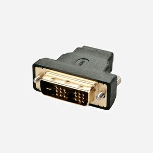 Lindy Adaptateur HDMI-A Femelle vers DVI-D Mâle Noir - Réf. 41228 - Connecteur HDMI-A FM / Connecteur DVI-D M