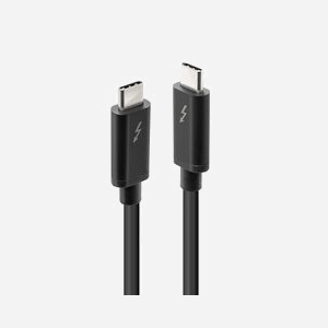 Lindy 41556 - Câble Thunderbolt 3 Mâle/Mâle 1m 20Gbit/s Noir, USB Power Delivery 60W, DisplayPort Alternate Mode, 10 Gigabit Ethernet, 4096x2160