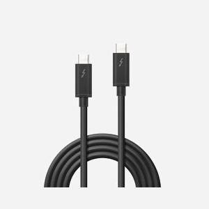 Lindy 41556 - Câble Thunderbolt 3 Mâle/Mâle 1m 20Gbit/s Noir, USB Power Delivery 60W, DisplayPort Alternate Mode, 10 Gigabit Ethernet, 4096x2160 - Miniature 2
