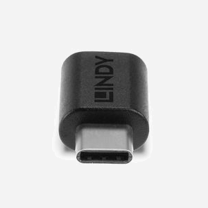 Lindy 41893 Adaptateur USB 3.2 Type C Mâle vers Type C Femelle, 20 Gbit/s, PVC Noir, Contacts Nickel/Or, 26.5x13x7.5mm, REACH/RoHS - Miniature 3