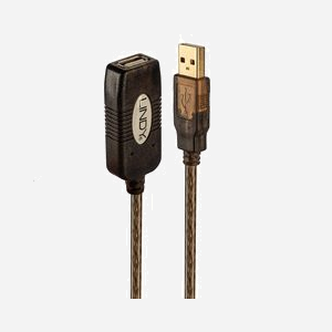 Lindy 42631 : Rallonge Active USB 2.0, 20m, 480 Mbit/s, Compatible Windows/Mac OS/Linux, USB Type A mâle/femelle, Poids 600g - Miniature 1