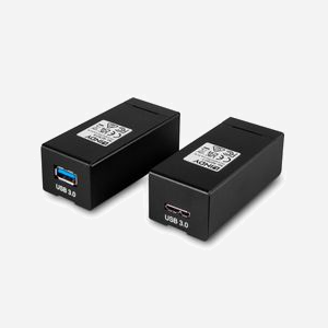 Lindy 42707 - Extender USB 3.0 Fibre Optique 200m - Émetteur/Récepteur AV Noir - Connecteurs LC Duplex - 5 Gbit/s - Alimentation 5V 3A - Miniature 2