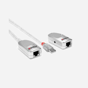 Lindy 42805 Extender USB 1.1 Cat.6 50m - Extension USB via câble Cat.5e/6 (non fourni) - Connecteur DC - Gris - Poids 60g - Miniature 3