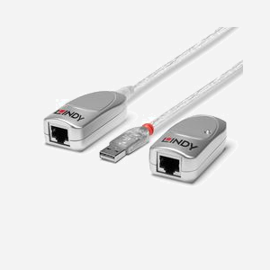 Lindy 42805 Extender USB 1.1 Cat.6 50m - Extension USB via câble Cat.5e/6 (non fourni) - Connecteur DC - Gris - Poids 60g - Miniature 5