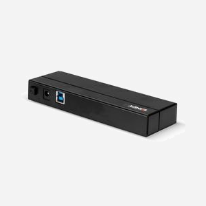 Lindy 43228 Hub USB 3.2 Gen 1 7 Ports Type-A 5Gbps BC 1.2 Charging, Boîtier Plastique Noir, Câble USB A vers B inclus - Miniature 2
