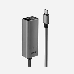 Lindy 43314 Adaptateur USB-C vers Ethernet 2.5GbE, USB 3.2 Gen 1, Chipset Realtek RTL8156B, RJ-45, Aluminium, 60x22x17mm, 34g - Miniature 1