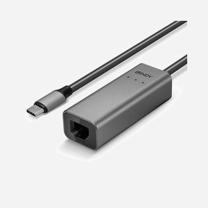Lindy 43314 Adaptateur USB-C vers Ethernet 2.5GbE, USB 3.2 Gen 1, Chipset Realtek RTL8156B, RJ-45, Aluminium, 60x22x17mm, 34g - Miniature 5