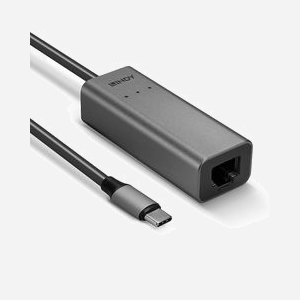 Lindy 43314 Adaptateur USB-C vers Ethernet 2.5GbE, USB 3.2 Gen 1, Chipset Realtek RTL8156B, RJ-45, Aluminium, 60x22x17mm, 34g - Miniature 3