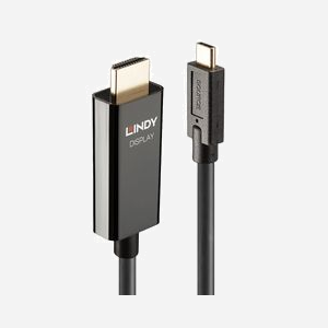 Lindy 43317 Câble Adaptateur USB Type-C vers HDMI 2.0 4K60Hz HDR, 10m, Connecteurs Mâle-Mâle, Contacts Or, Noir, 18 Gbit/s, PVC - Miniature 1