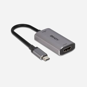 Lindy 43327 Adaptateur USB Type-C vers HDMI 2.1, 8K 60Hz, 4K 120Hz, HDR, HDCP 2.2, 0.11m, Chipset VL103/RTD2173 - Miniature 3