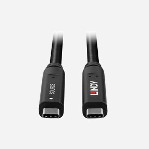 Lindy 43333 Câble USB-C vers USB-C 3.2 Gen 1 (3.1 Gen 1) 10m Noir, AWG21, Diamètre 6.5mm, Blindage Connecteur, PVC, Certifié CE/FCC/RoHS/REACH/CP65 - Miniature 4