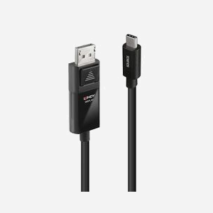 Câble Lindy 43341 USB Type-C vers DisplayPort M/M 1m, 7680x4320 (8K) 144Hz, 32.4Gbit/s, Contacts Nickel, Cuivre AWG34, Conforme CE/REACH/RoHS - Miniature 1