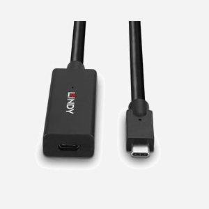 Câble Lindy 43364 USB-C vers USB-C 5m USB 3.2 Gen 2 (3.1 Gen 2) 10Gbit/s Noir, Contacts Nickel, Diamètre 7mm, Blindage Aluminium - Miniature 4