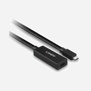 Câble Lindy 43364 USB-C vers USB-C 5m USB 3.2 Gen 2 (3.1 Gen 2) 10Gbit/s Noir, Contacts Nickel, Diamètre 7mm, Blindage Aluminium - Miniature 3