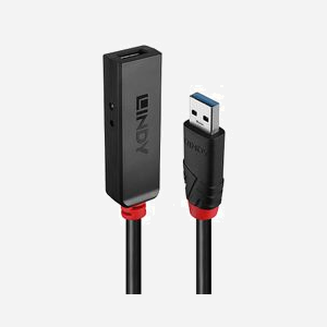 Lindy 43403 Hub USB 3.2 Gen 1 Type-C - 2 Ports, 5000 Mbit/s, Boîtier ABS Noir, Câble 10m AWG26, Alimentation DC, Certifié CE/FCC/RoHS/REACH