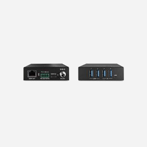 Lindy 43410 Extender KVM Émetteur/Récepteur USB Cat6a 100m, Ports USB-A/B & RS-232, Alimentation 24V, Température 0-40°C, Certifié CE/FCC/RoHS/UKCA - Miniature 3