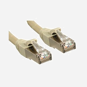Lindy 45581 Câble Réseau Cat6 SF/UTP (S-FTP) Gris 0.5m, Contacts Or, LSZH, RJ45 Mâle/Mâle, 10/100/1000Base-TX, Classe E, 26 AWG