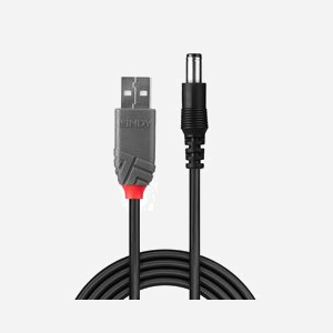 Lindy 70267 : Câble USB 2.0 A Mâle vers CC Mâle, 1.5m, Noir - Adaptateur pour Alimentation USB (max. 3A/5V) - Connectique Standard, Code SH 84733080 - Miniature 2