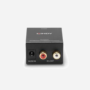 Lindy 70368 Convertisseur DAC Optique/Coaxial vers RCA Stéréo 24bit/96kHz, Entrées TosLink & Coaxial, Sortie Phono G/D, 51x41x26mm, 78g - Miniature 4