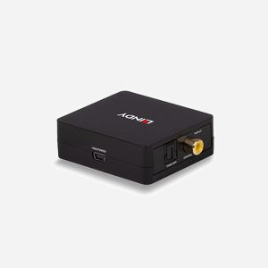 Convertisseur Audio Numérique Lindy 70457 Noir, Entrée/Sortie Optique & Coaxiale, 192kHz/24-bit, Rapport Signal/Bruit 142dB, 60.5x54x20.5mm, CE/FCC/RoHS/UKCA - Miniature 2