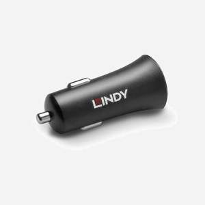 Lindy Chargeur Auto USB Type C PD 27W, 73301, Allume-cigare 12-24V, USB Power Delivery 2.0, Ajustement Tension, Noir, RoHS, CE, FCC, REACH - Miniature 2