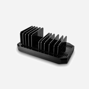 Lindy 73435 Chargeur Secteur 10 Ports USB (8x USB 2.0, 2x USB-C) Quick Charge 3.0, 5V/21A, Câble 0.9m, Compatibilité Smartphone/Tablette, Noir - Miniature 2